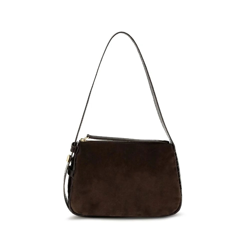 Tory Burch Brown Suede Leather Shoulder Bag