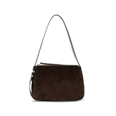 Tory Burch Brown Suede Leather Shoulder Bag