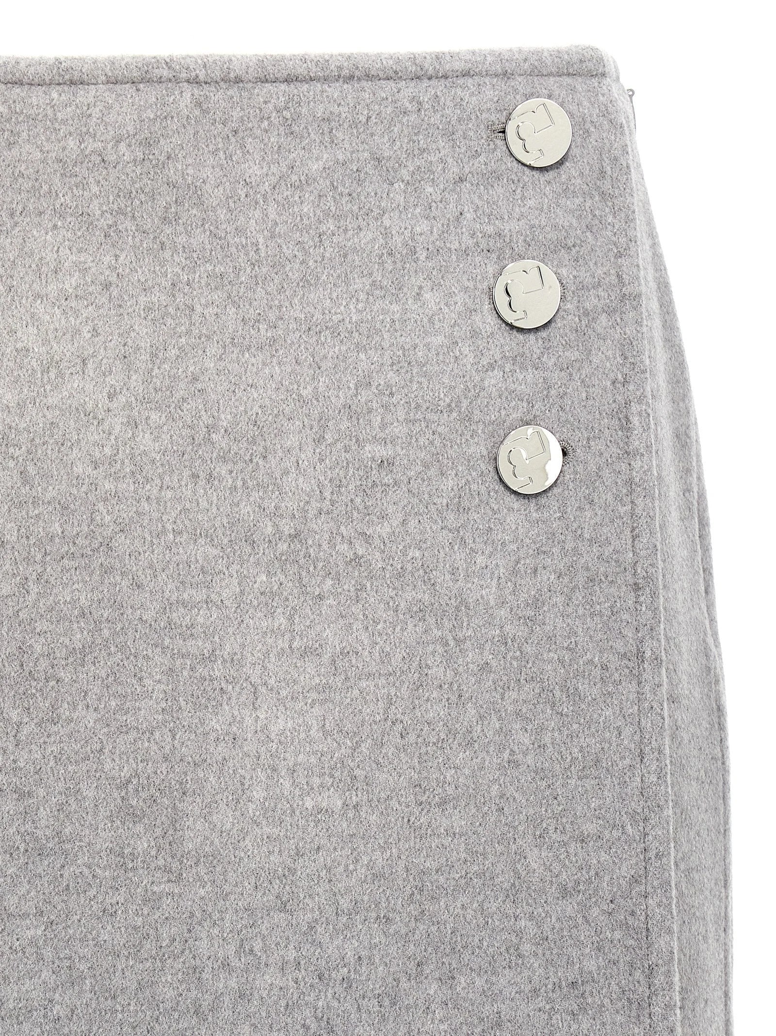 Tory Burch Gray Wool Long Skirt