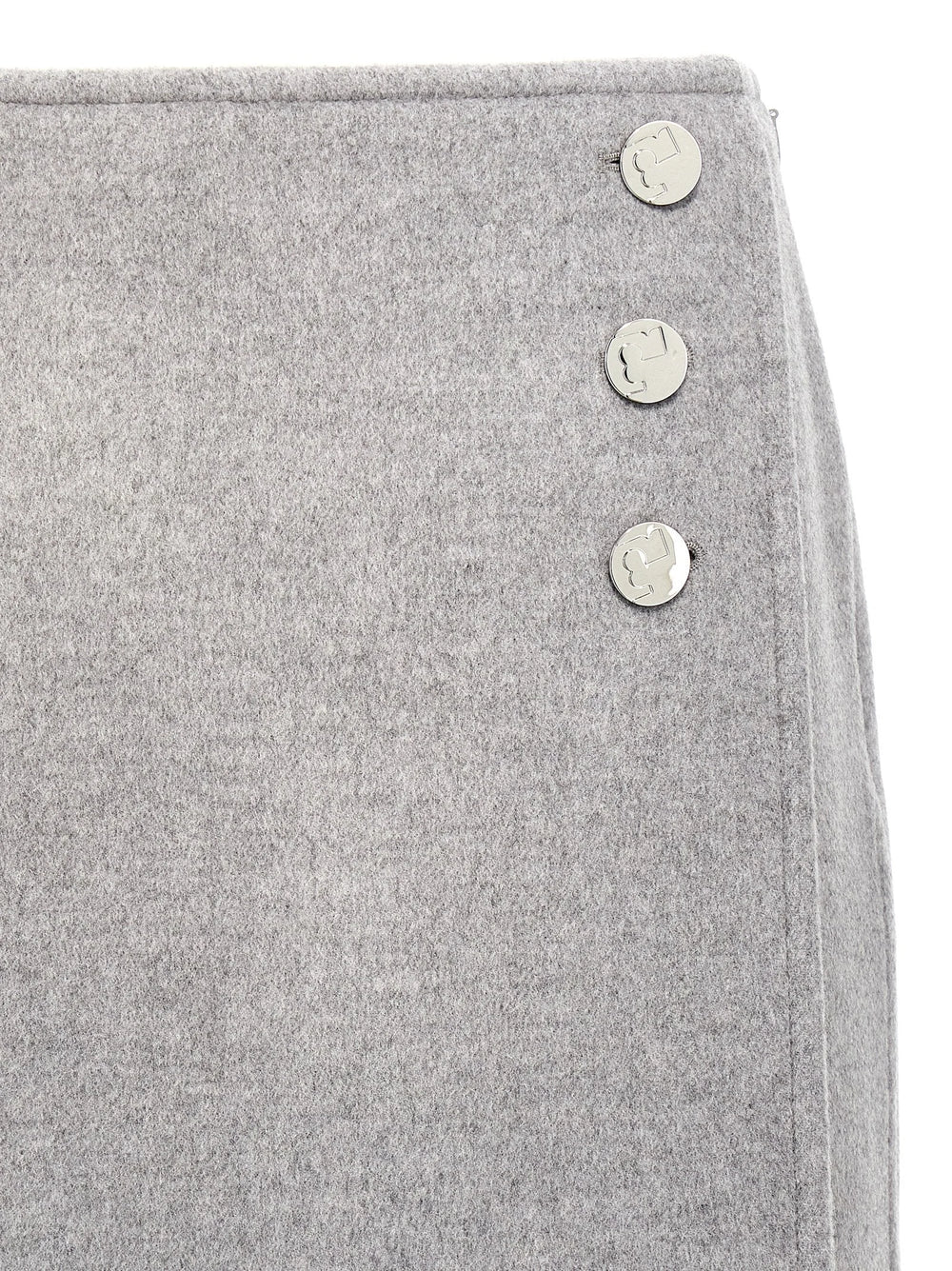 Tory Burch Gray Wool Long Skirt