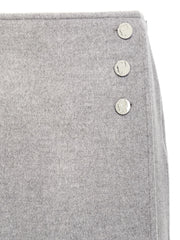 Tory Burch Gray Wool Long Skirt