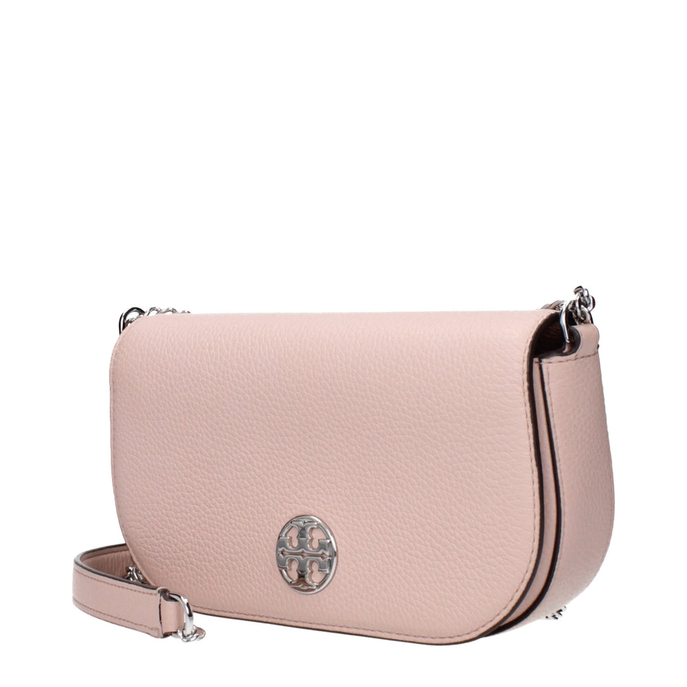 Tory Burch Růžové kožené kabelky přes tělo
