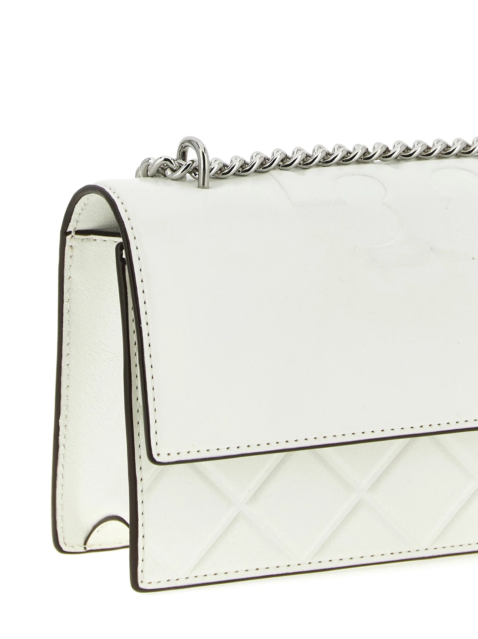 Tory Burch White Goatskin Crossbody Bag