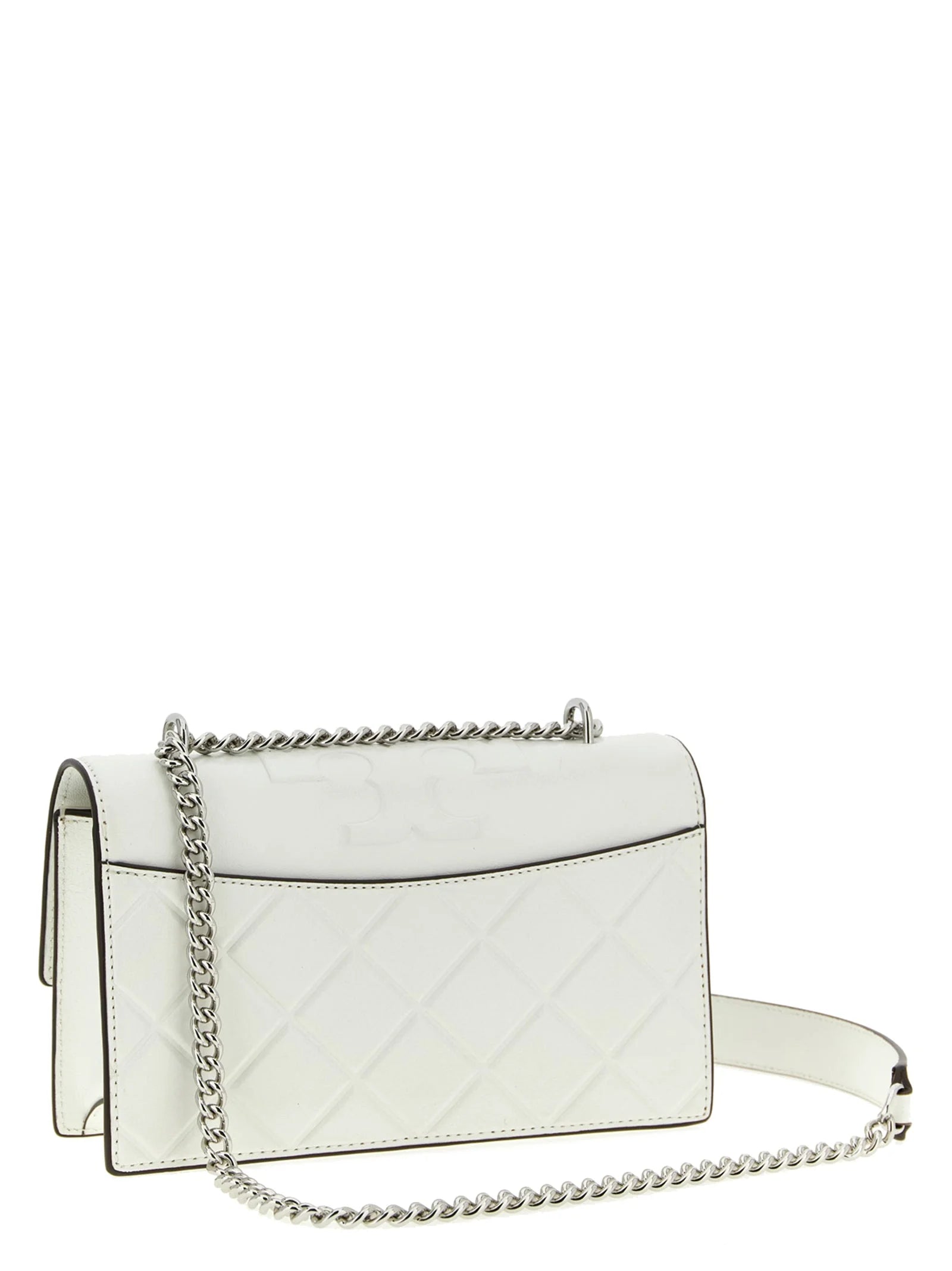 Tory Burch White Goatskin Crossbody Bag