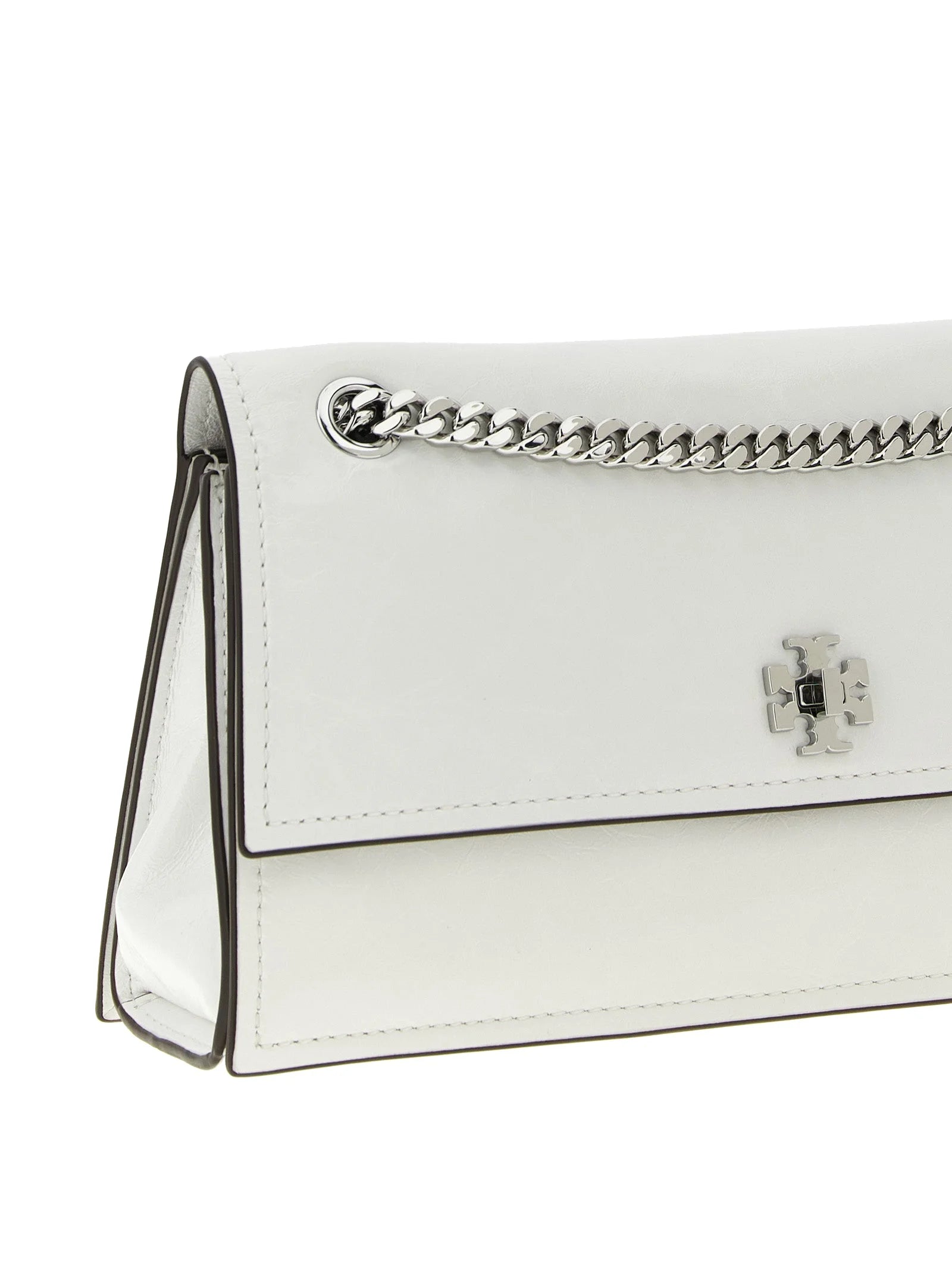 Tory Burch White Lamb Leather Shoulder Bag