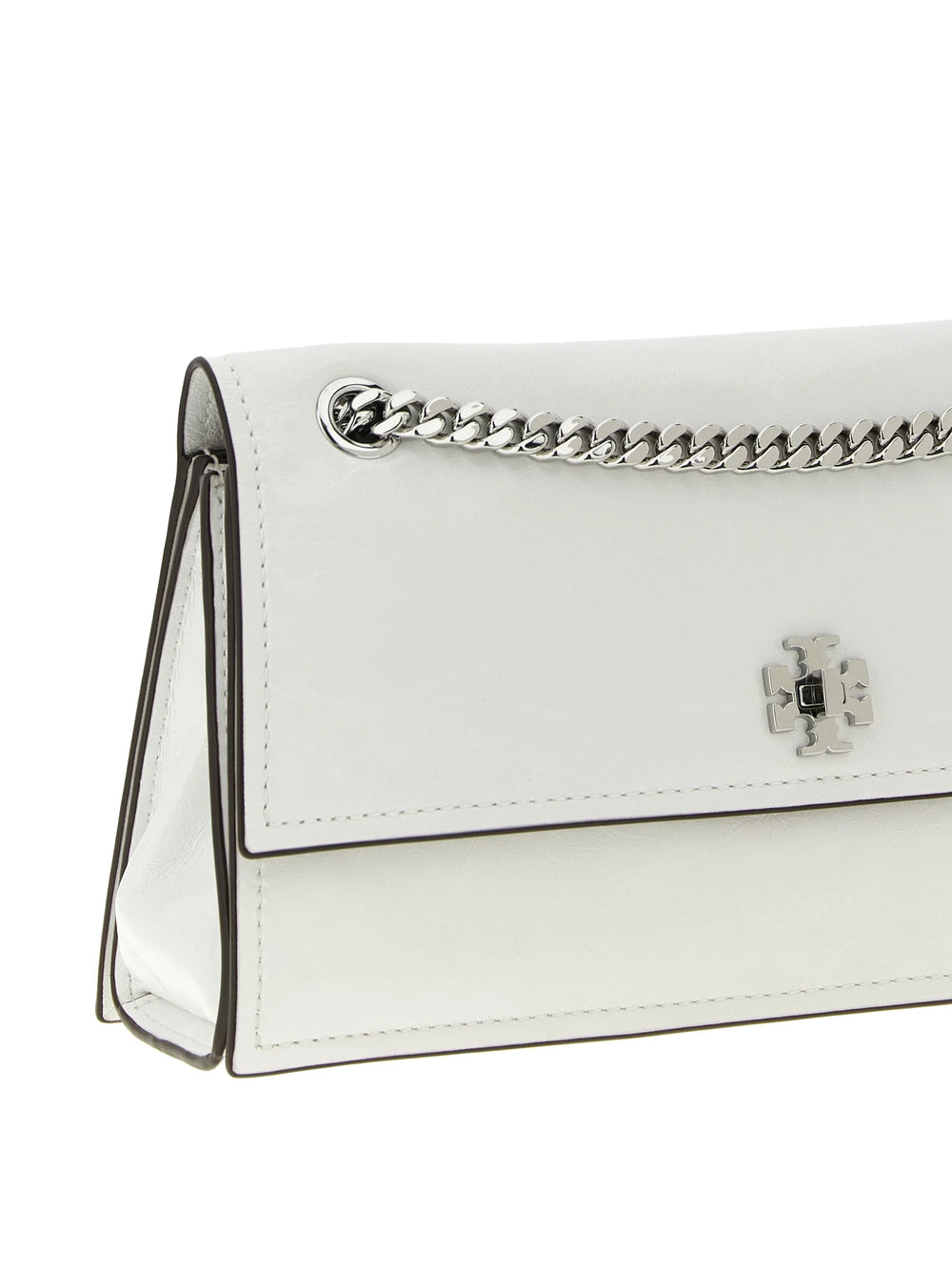 Tory Burch White Lamb Leather Shoulder Bag