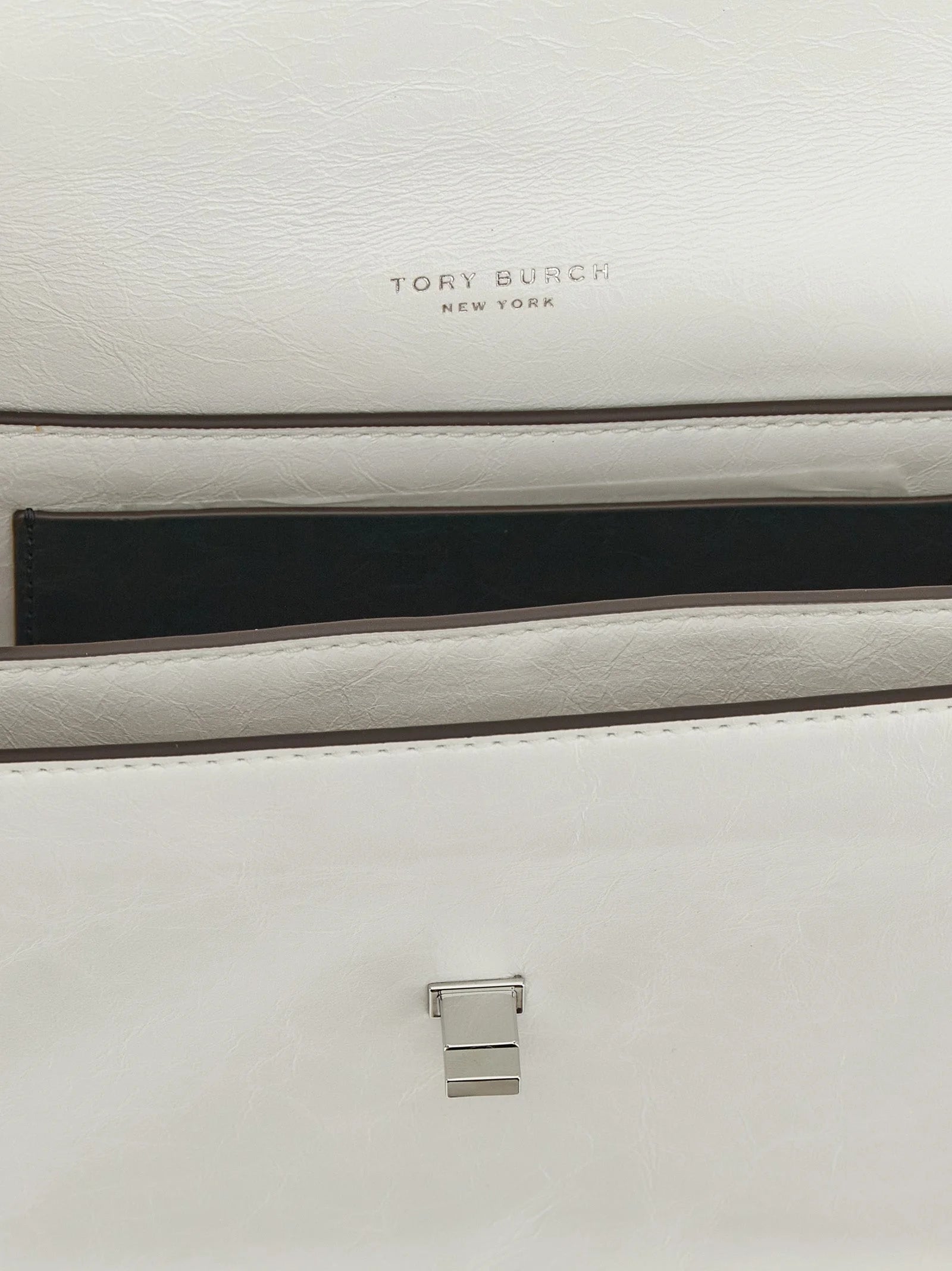 Tory Burch White Lamb Leather Shoulder Bag