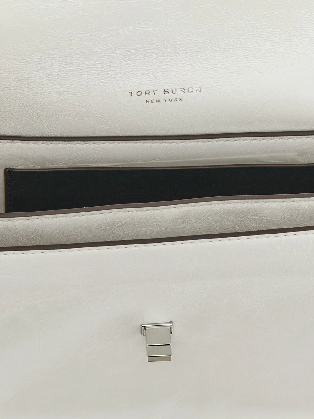 Tory Burch White Lamb Leather Shoulder Bag