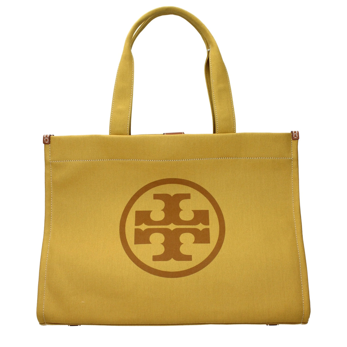 Torebka Tory Burch z tkaniny w kolorze żółtym na ramie