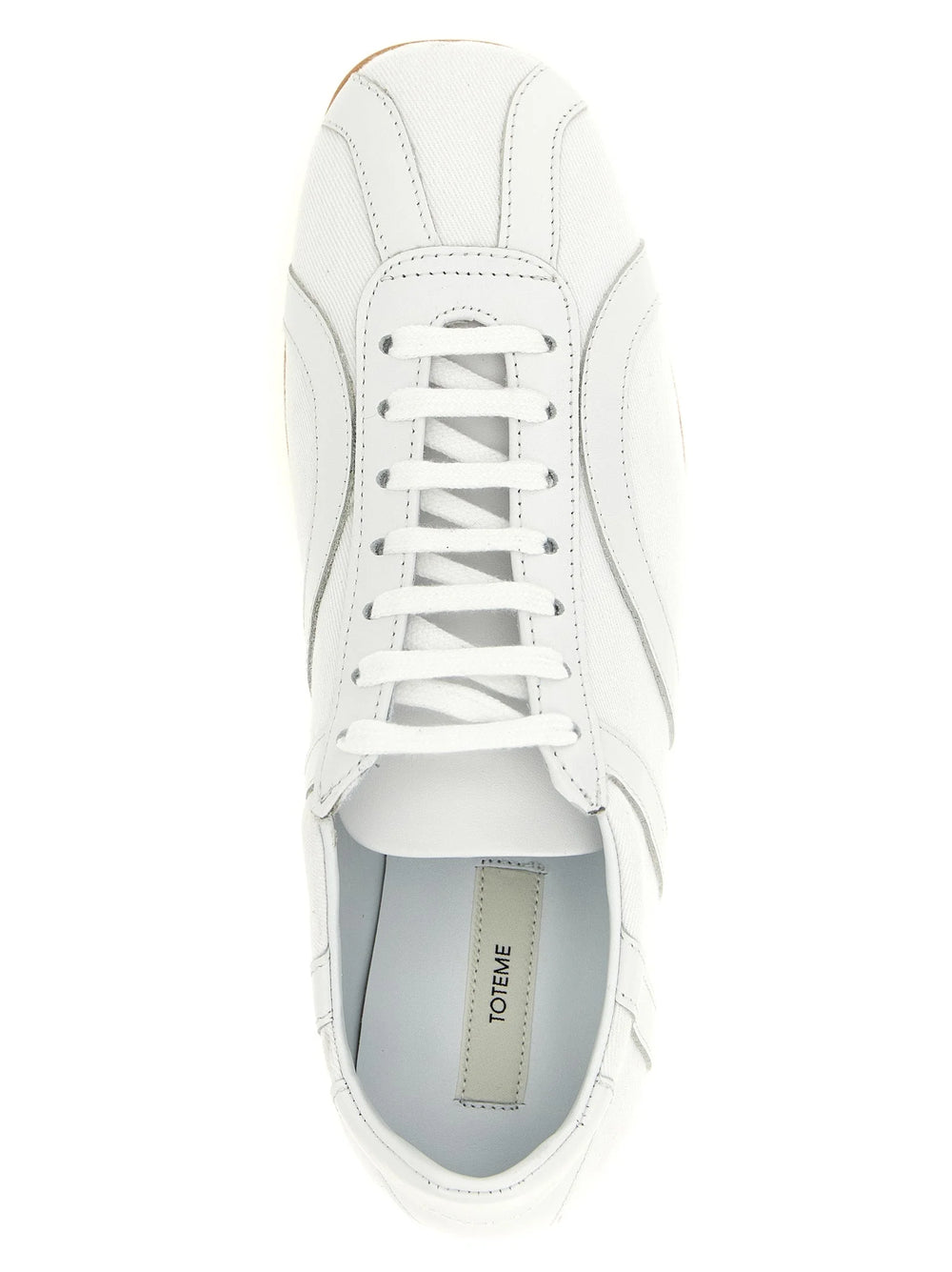 TOTEME White Recycled Cotton Low Top Sneakers