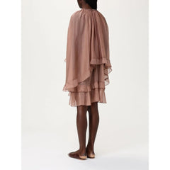 Tpn Beige Silk Casual Dress - L