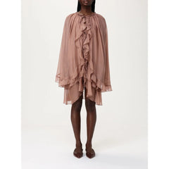 Tpn Beige Silk Casual Dress - L