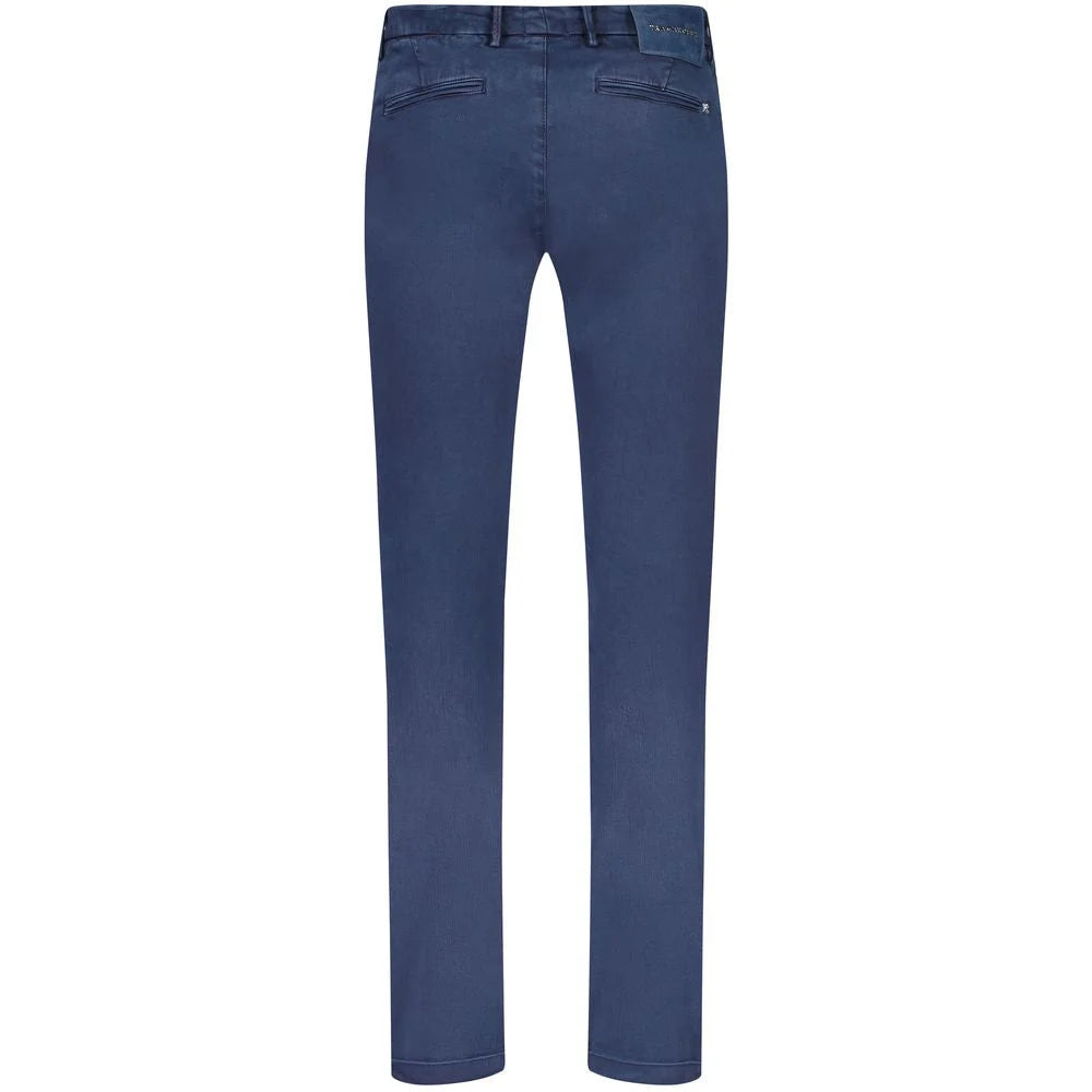 Tramarossa Blue Cotton Men Chino Trouser - Chinos