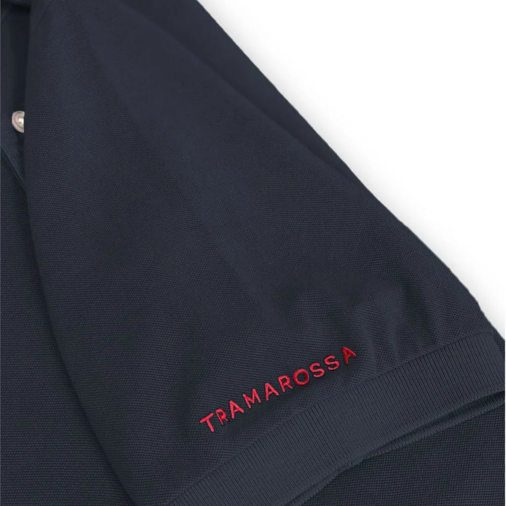 Tramarossa Blue Cotton Polo Shirt - Polos