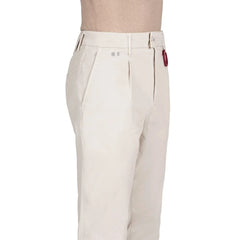 Tramarossa White Cotton Pant - Chinos