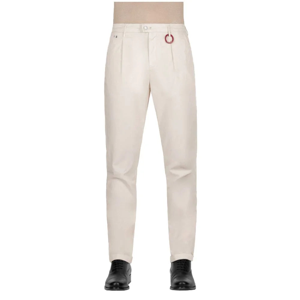 Tramarossa White Cotton Pant - Chinos