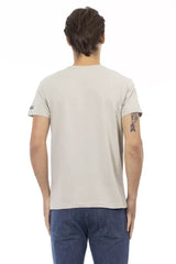 Trussardi Action Beige Cotton Men T-Shirt - T-Shirts