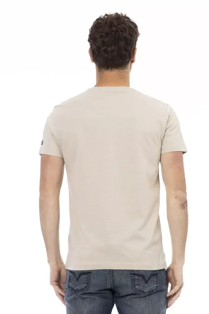 Trussardi Action Beige Cotton Men T-Shirt - T-Shirts