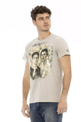 Trussardi Action Beige Cotton Men T-Shirt - T-Shirts
