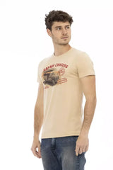 Trussardi Action Beige Cotton Men T-Shirt - T-Shirts