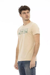 Trussardi Action Beige Cotton Men T-Shirt - T-Shirts