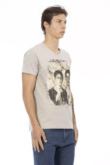 Trussardi Action Beige Cotton Men T-Shirt - T-Shirts