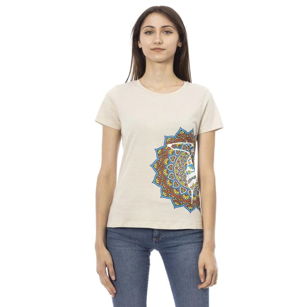 Trussardi Action Beige Cotton Women T-Shirt - T-Shirts
