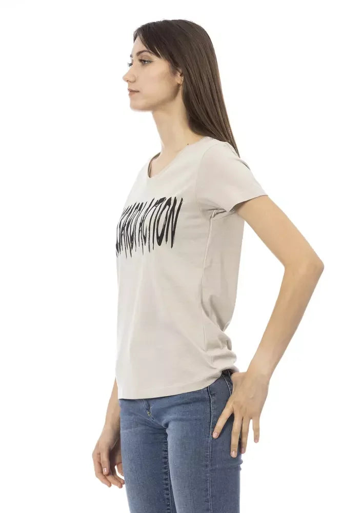 Trussardi Action Beige Cotton Women T-Shirt - T-Shirts