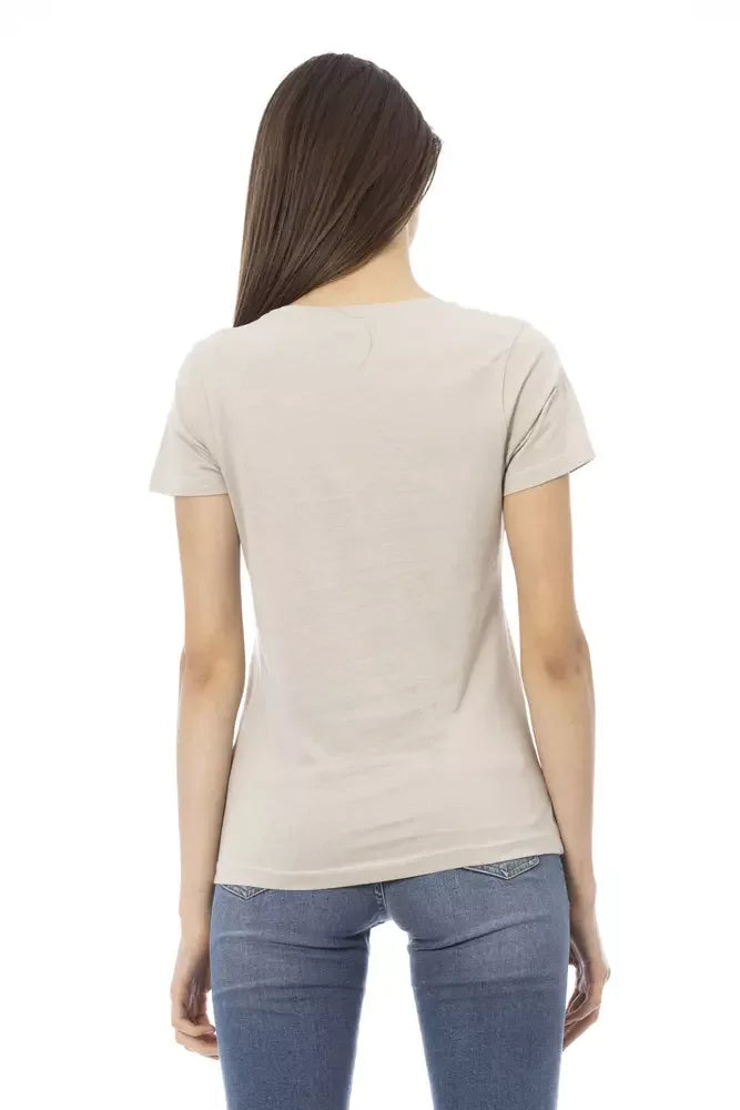Trussardi Action Beige Cotton Women T-Shirt - T-Shirts