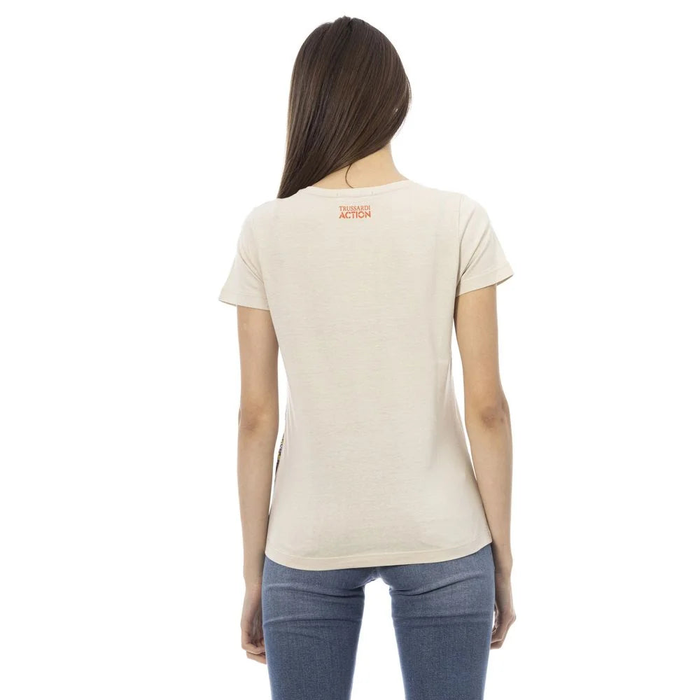 Trussardi Action Beige Cotton Women T-Shirt - T-Shirts
