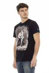 Trussardi Action Black Cotton Men T-Shirt - T-Shirts