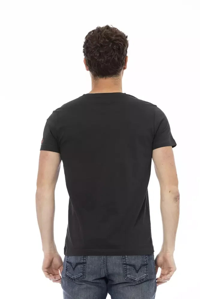 Trussardi Action Black Cotton Men T-Shirt - T-Shirts