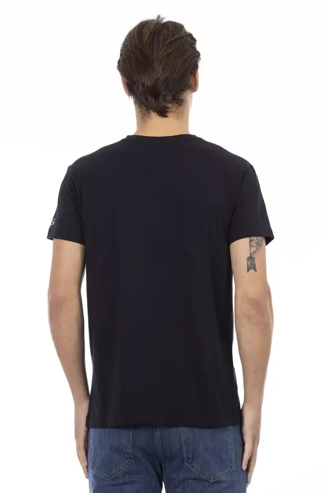Trussardi Action Black Cotton Men T-Shirt - T-Shirts