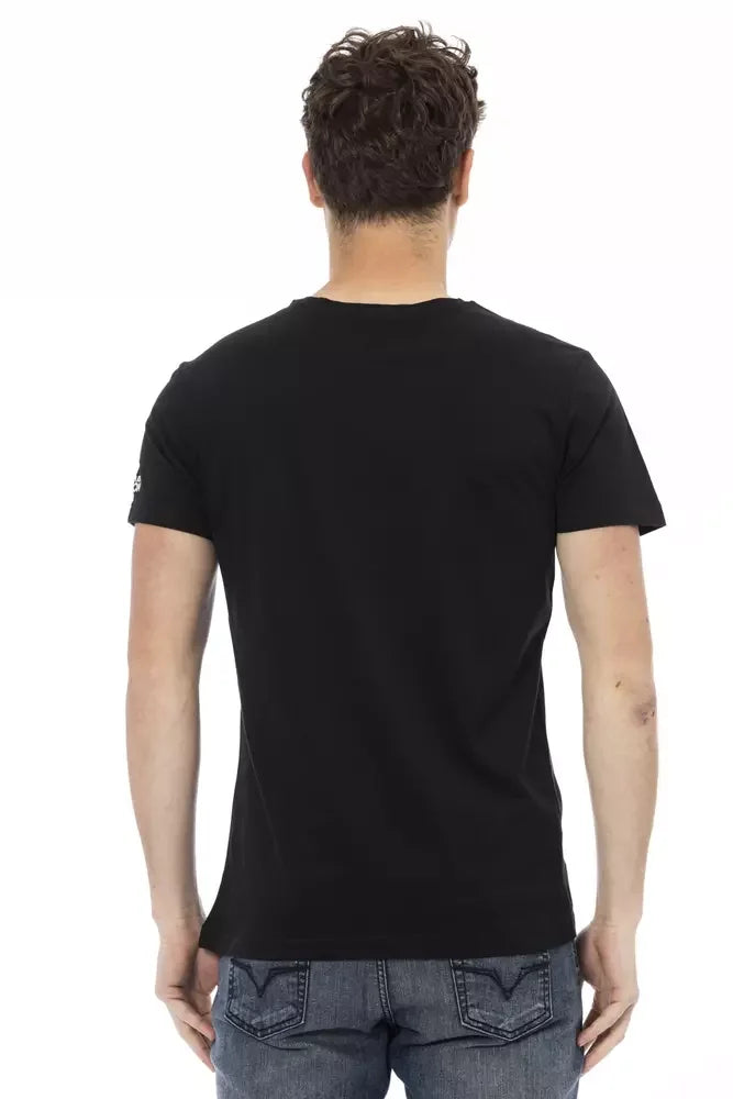 Trussardi Action Black Cotton Men T-Shirt - T-Shirts