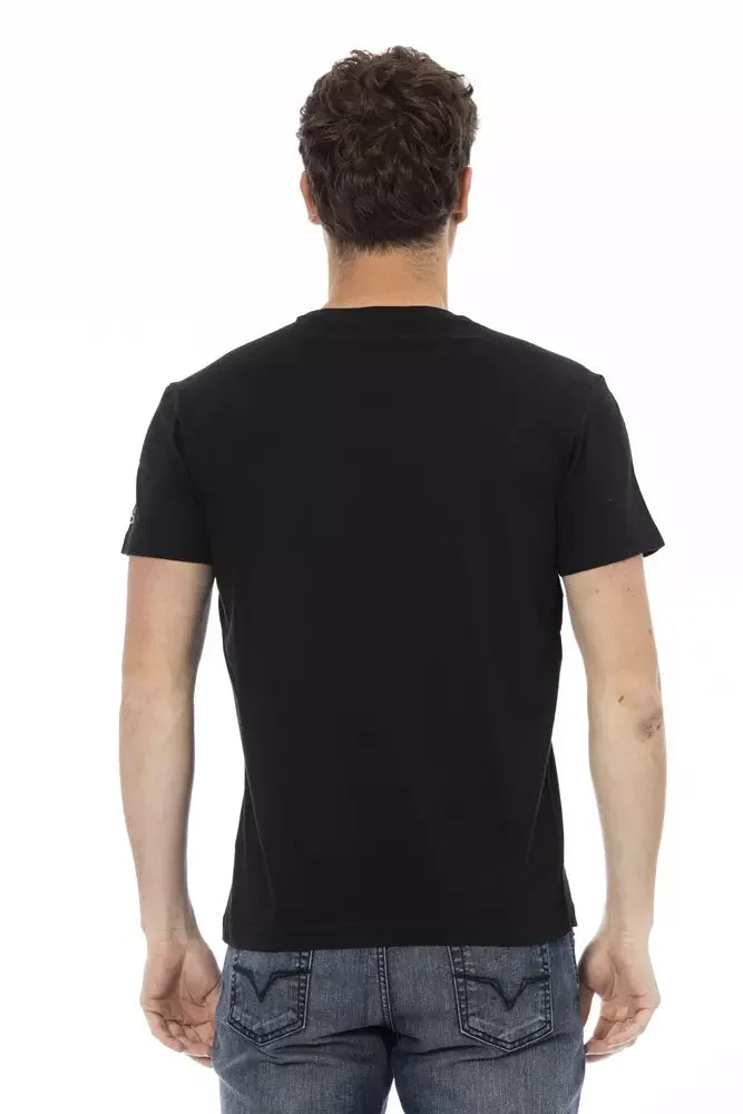 Trussardi Action Black Cotton Men T-Shirt - T-Shirts