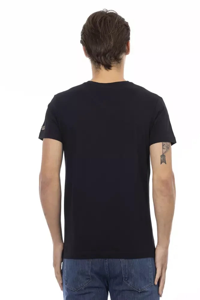 Trussardi Action Black Cotton Men T-Shirt - T-Shirts