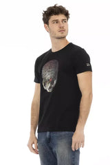 Trussardi Action Black Cotton Men T-Shirt - T-Shirts