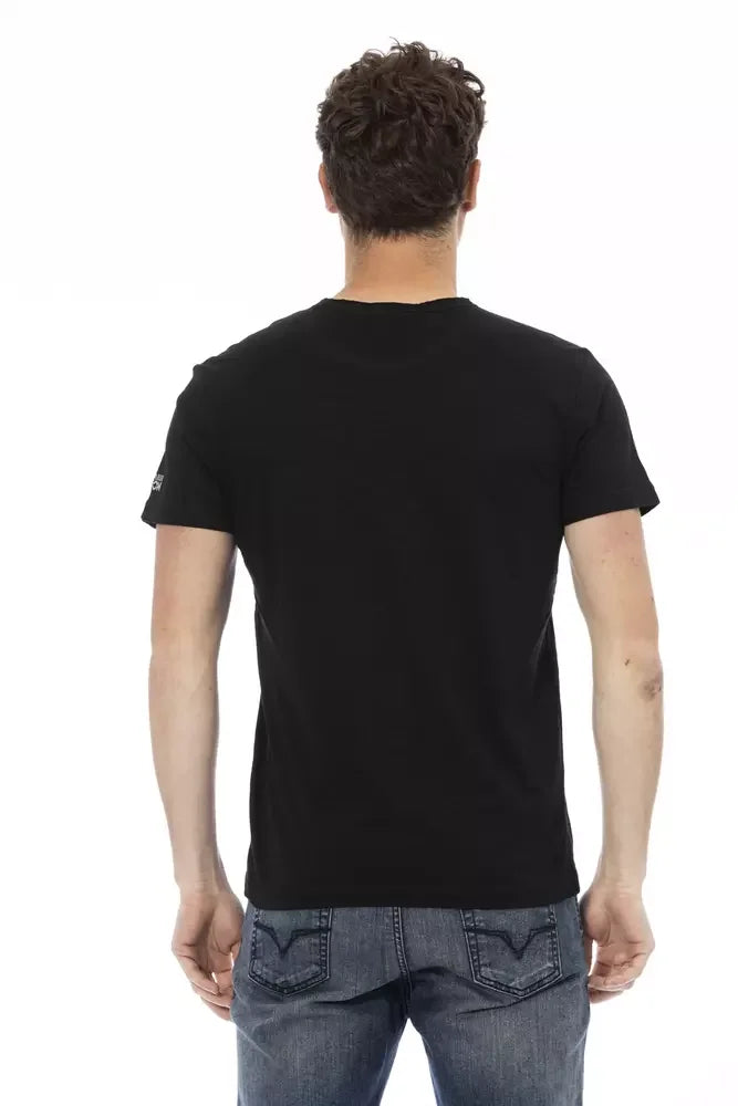 Trussardi Action Black Cotton Men T-Shirt - T-Shirts