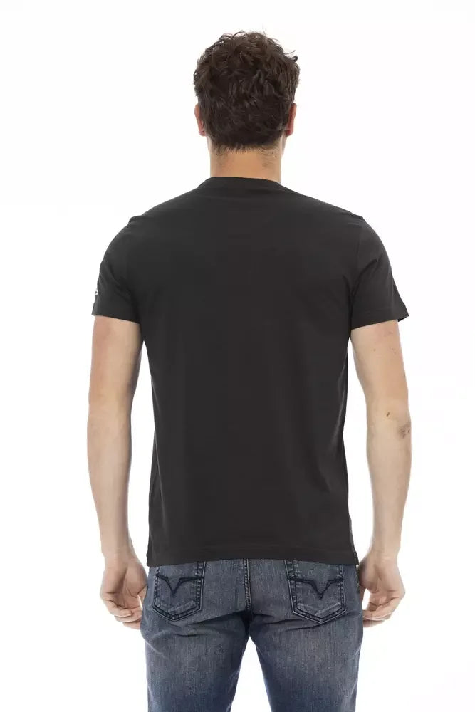 Trussardi Action Black Cotton Men’s T-Shirt - T-Shirts
