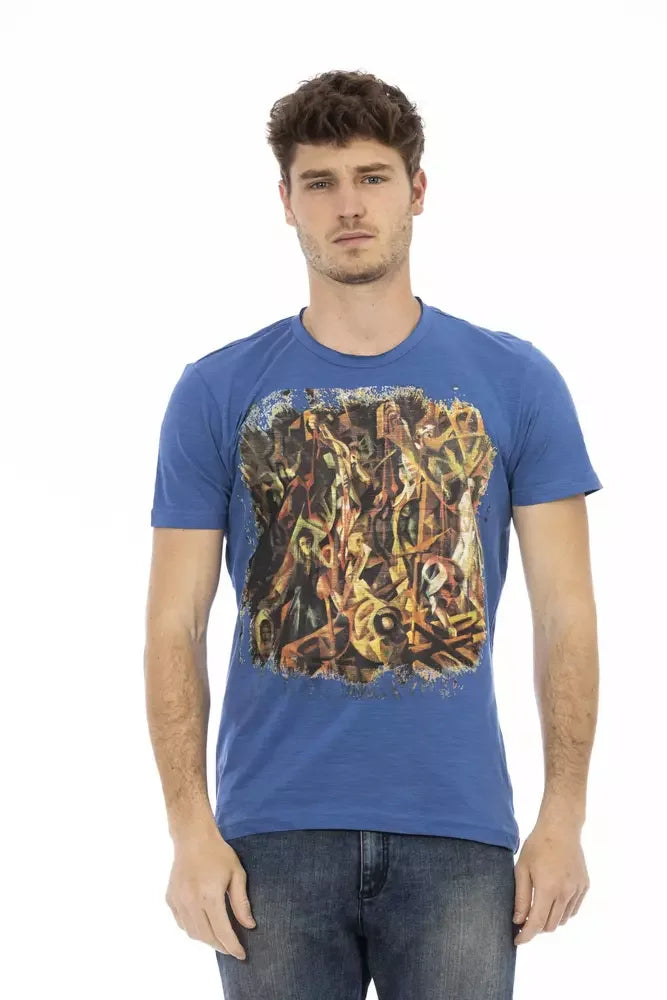 Trussardi Action Blue Cotton Men T-Shirt - T-Shirts