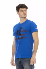 Trussardi Action Blue Cotton Men T-Shirt - T-Shirts