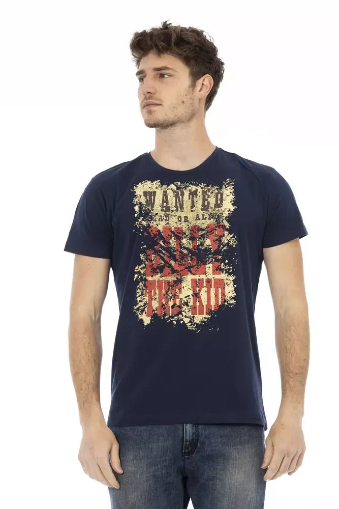 Trussardi Action Blue Cotton Men T-Shirt - T-Shirts