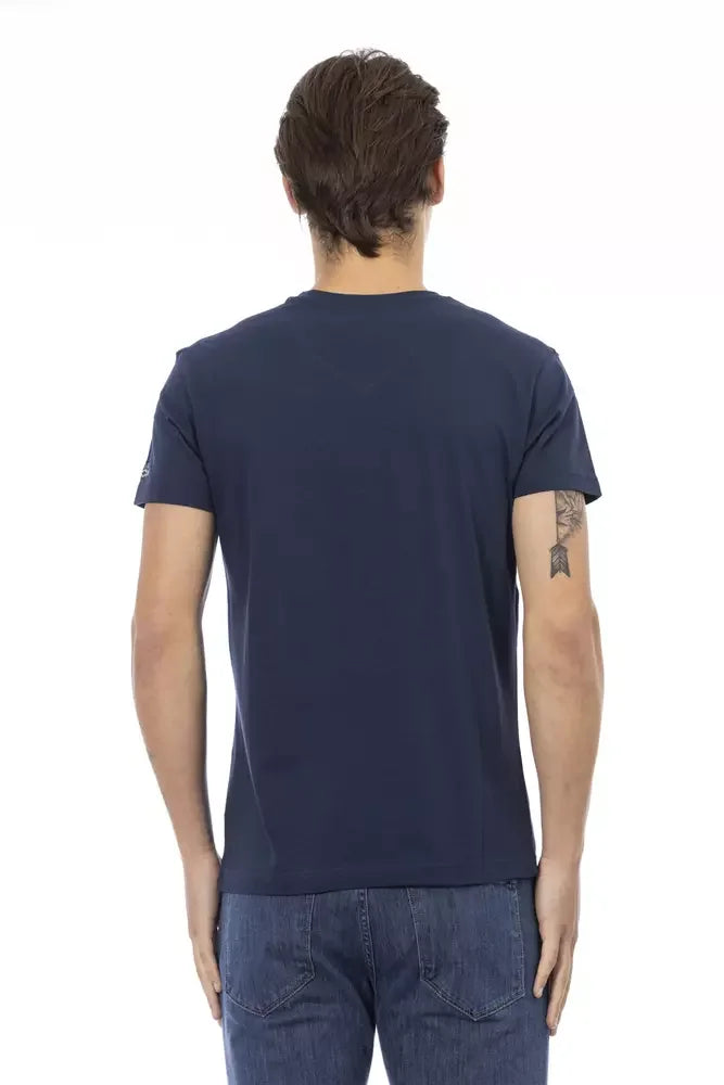 Trussardi Action Blue Cotton Men T-Shirt - T-Shirts