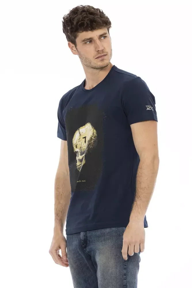 Trussardi Action Blue Cotton Men T-Shirt - T-Shirts