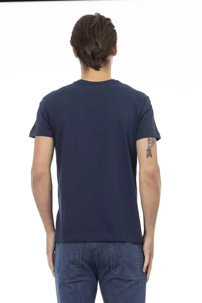 Trussardi Action Blue Cotton Men T-Shirt - T-Shirts
