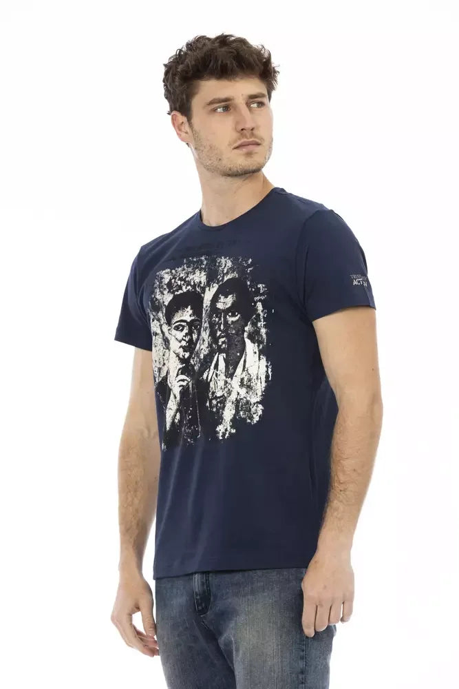 Trussardi Action Blue Cotton Men T-Shirt - T-Shirts