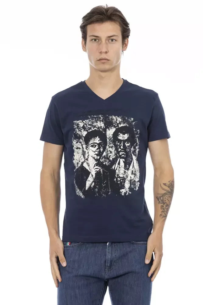 Trussardi Action Blue Cotton Men T-Shirt - T-Shirts