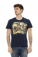 Trussardi Action Blue Cotton Men T-Shirt - T-Shirts