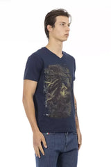 Trussardi Action Blue Cotton Men T-Shirt - T-Shirts