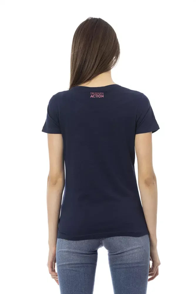 Trussardi Action Blue Cotton Women T-Shirt - T-Shirts